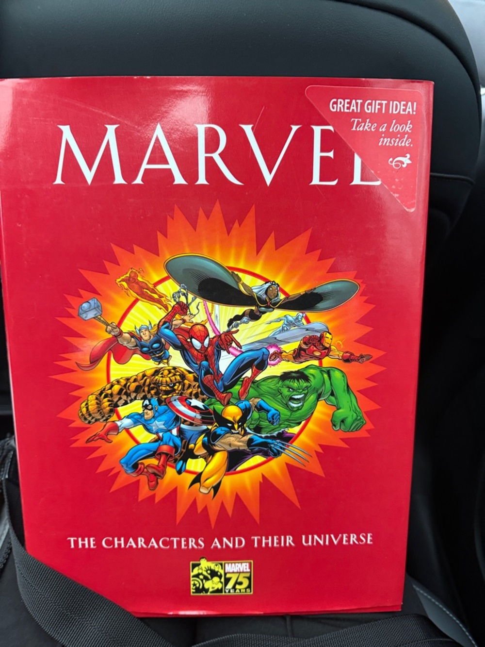 Marvel Bright Red Hardcover with Classic Heroes Artwork